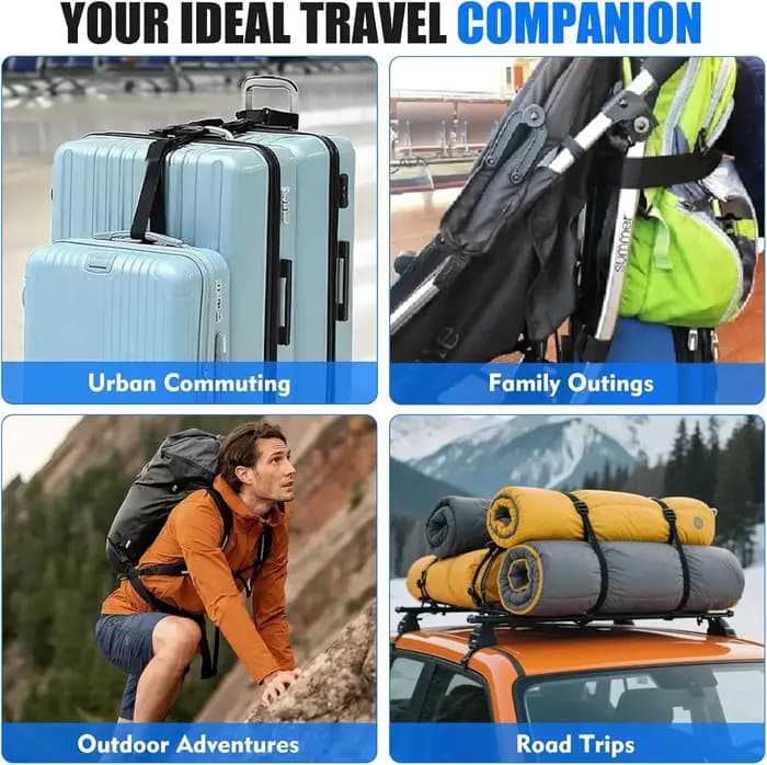 Lot de 2 sangles de bagages pour valises