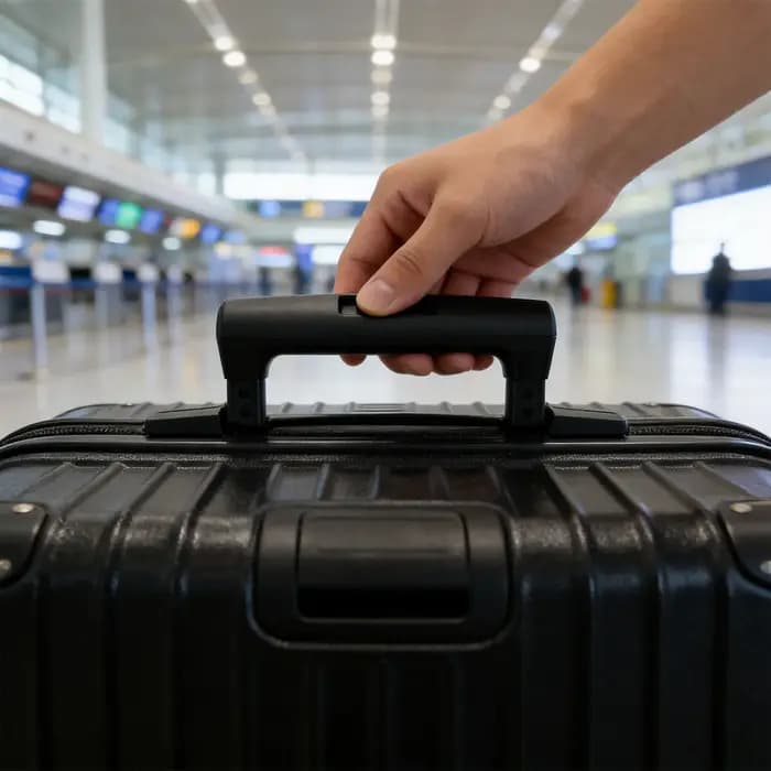 Poignée de remplacement universelle noire en plastique pour valise