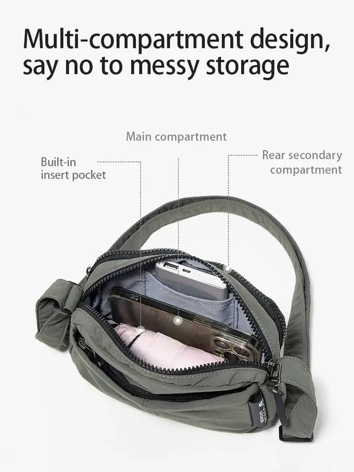 EPOL mode voyage sacs à bandoulière 2025 femme homme unisexe petit sac carré en Nylon imperméable Ou