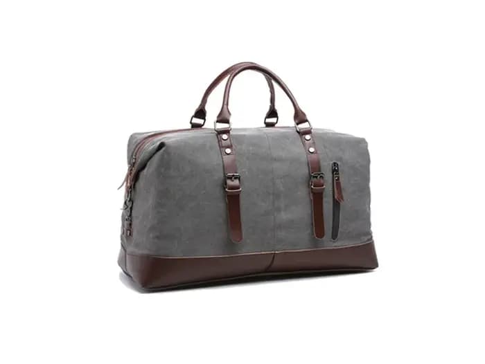 Sacs de voyage en toile et cuir pour hommes, bagages à main, sacs de sport, fourre-tout de voyage, g