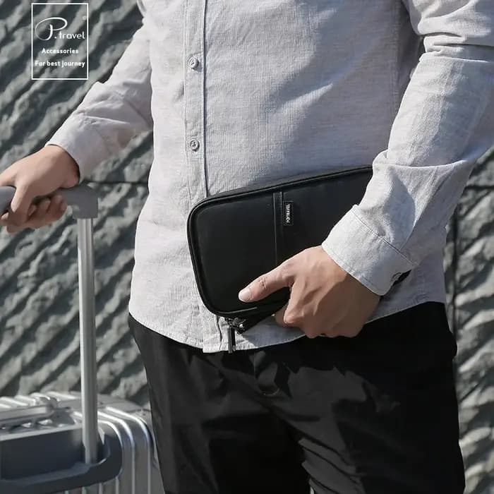 Organisateur d'accessoires de voyage, housse pour documents, porte-cartes, portefeuille de voyage pour la famille, porte-passeport, portefeuille de passeport imperméable