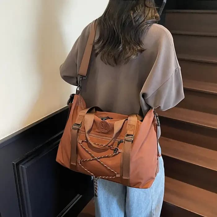 Sac de voyage coréen tendance avec cordon de serrage