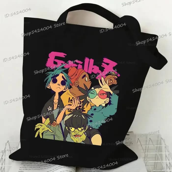 Groupe de musique Gorillazs femmes hommes sac à main Punk Rock 90s toile adolescent sac à bandoulière gothique Hip Hop Anime Gorillaz femme sac à provisions