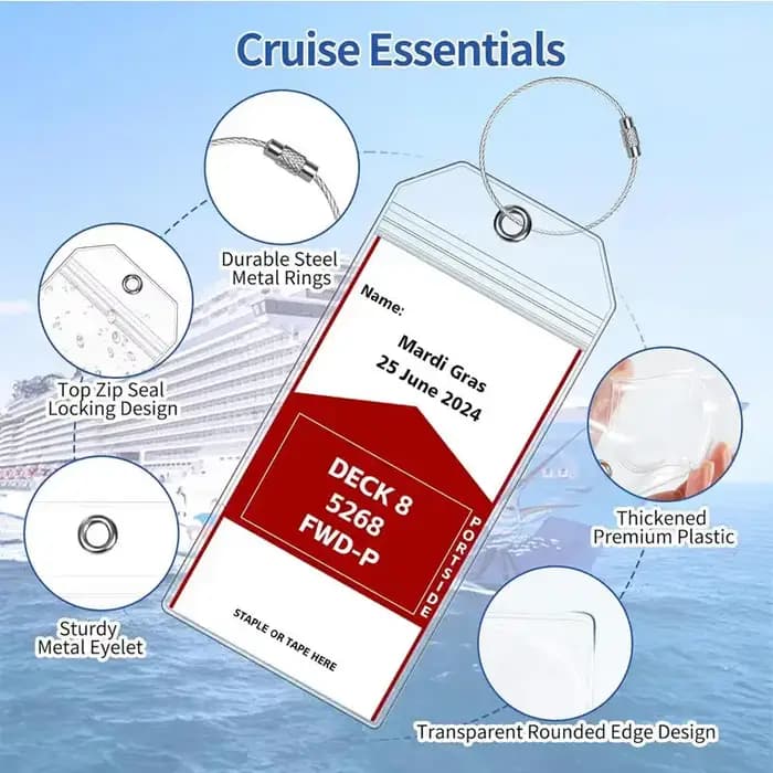 5 pièces/ensemble Étiquettes de bagages de croisière