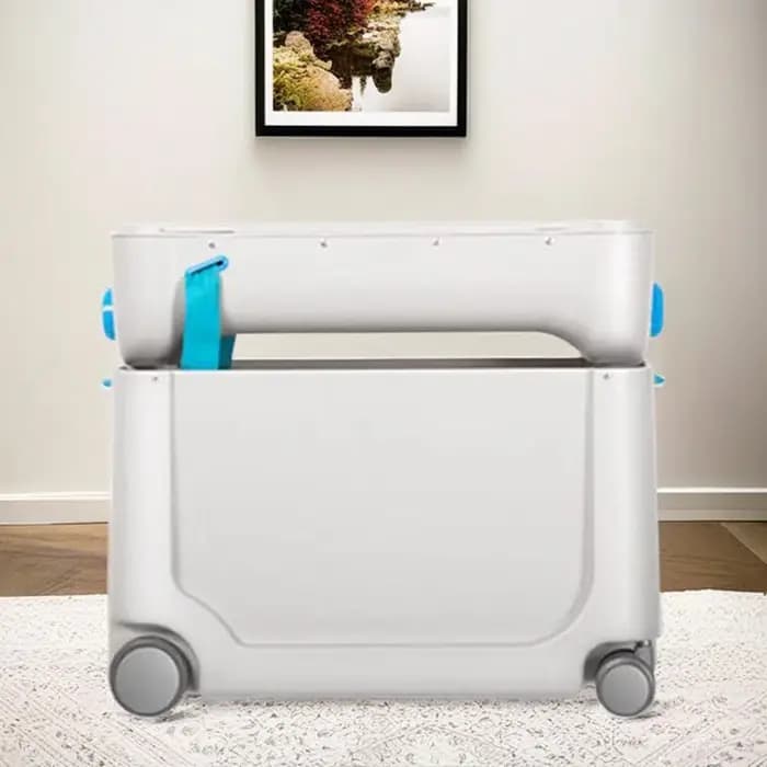 Valise convertible pour enfants - Lit de voyage 3-en-1 et bagage à roulettes pour avion, lit bébé portable avec ceinture de sécurité