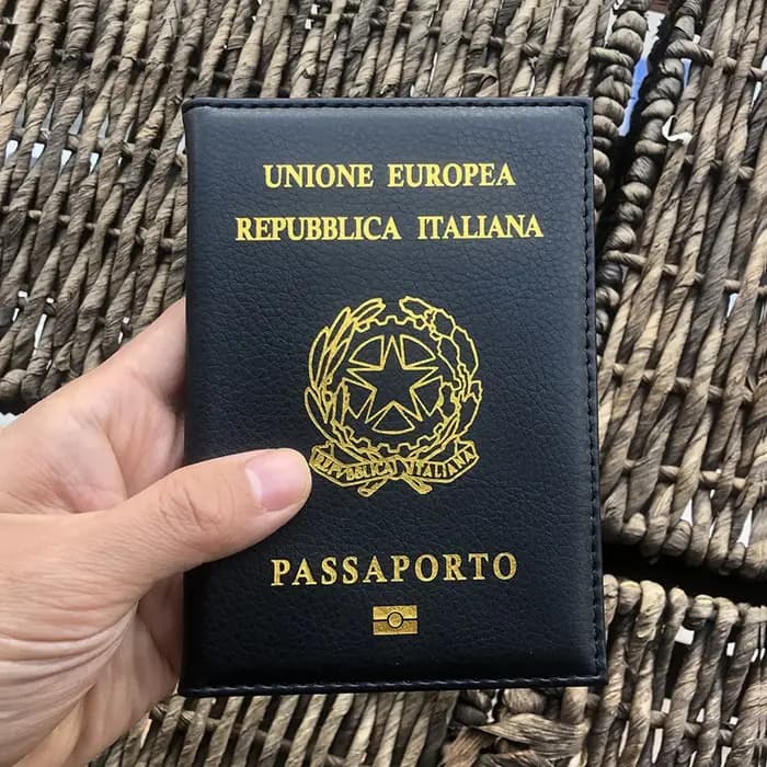 Housse de passeport italienne de qualité supérieure pour femme