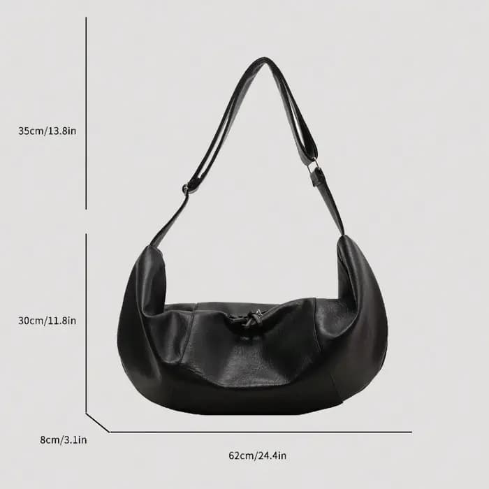 Sac à bandoulière élégant en PU en forme de boulette pour hommes