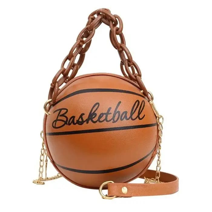 2025 sac à bandoulière nouveau réseau rouge personnalité amusant rose Ins polyvalent chaîne Football basket-ball sac à bandoulière petit sac rond