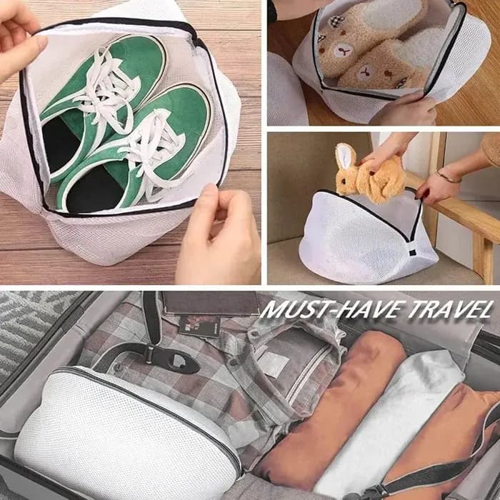 Sac à linge en maille, sac à chaussures pour Machine à laver avec fermeture éclair