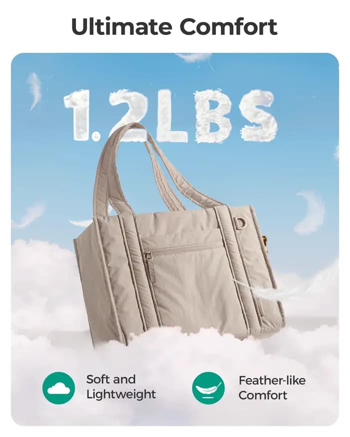 BAGSMART petit sac fourre-tout pour femmes sac à bandoulière multifonctionnel avec fermeture éclair grande capacité voyage travail collège sac à main
