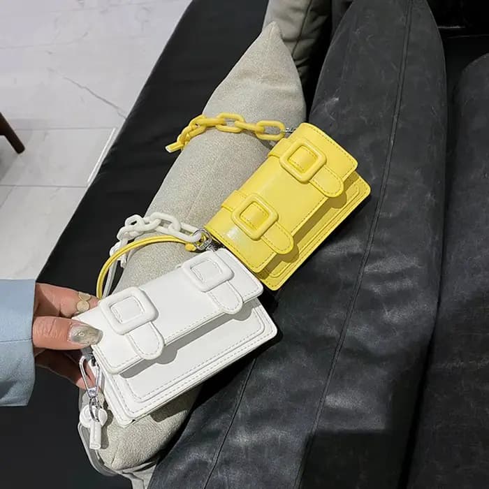Mini petits sacs messager pour femmes fille chaîne sac à main en cuir PU sac