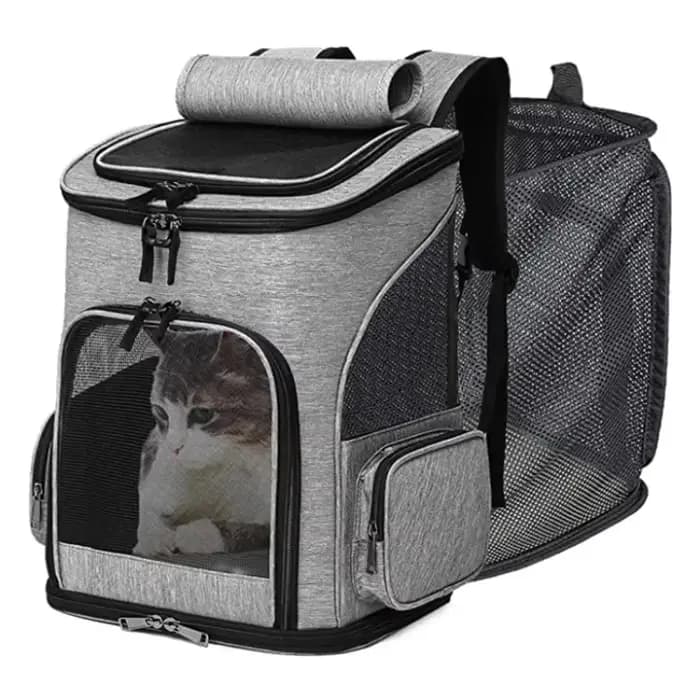 Sac à dos portable pour chat, sac extérieur pliable pour petit chien et chat, sac extérieur extensib