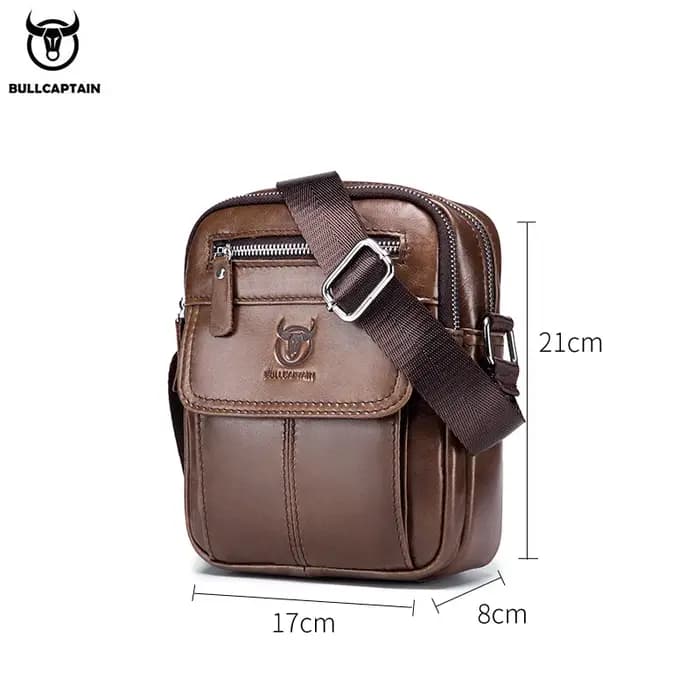 Bullcaptain-Sac en cuir de vachette pour homme
