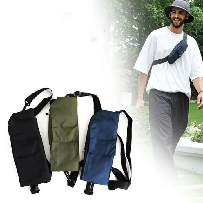 Mini sac à bandoulière vertical en toile de couleur unie pour téléphone portable