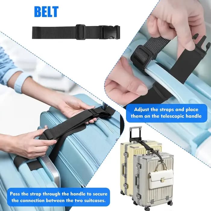 2 ensembles de sangles de bagages réglables