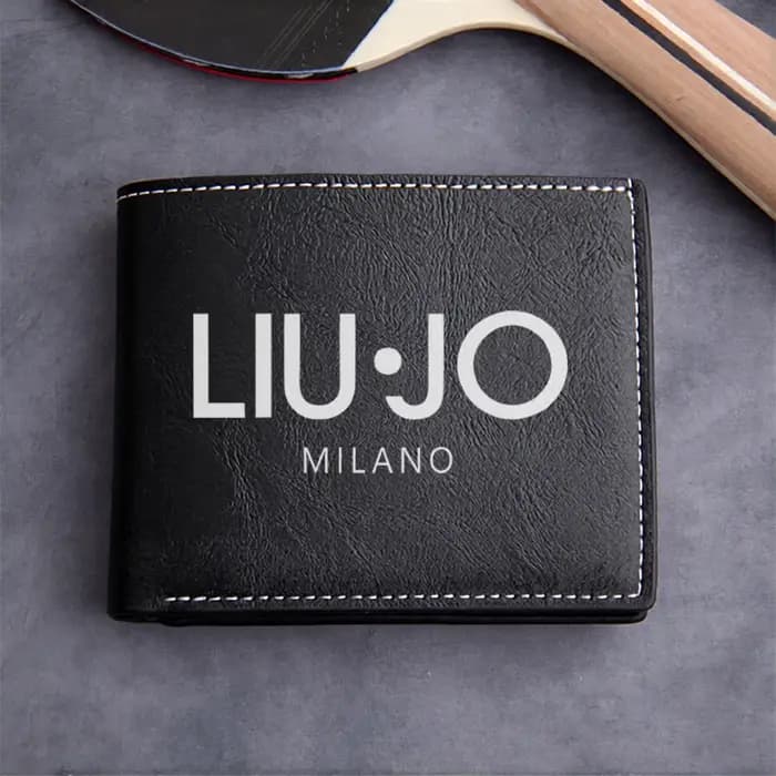 Portefeuille en cuir PU de qualité supérieure LIU JO MILANO, design minimaliste, léger, durable, sty