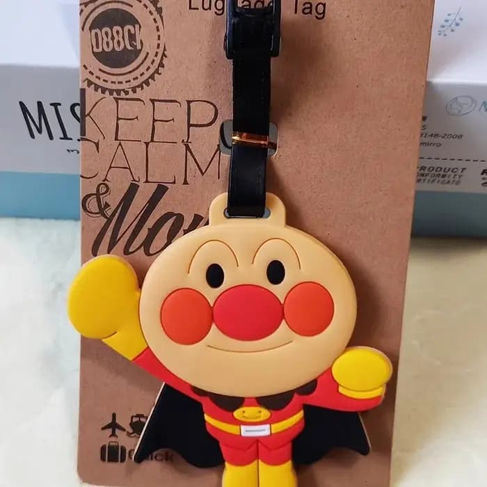 Étiquette de bagage Anpanman style dessin animé mignon