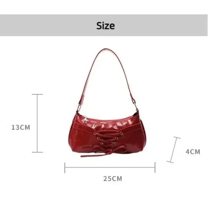 Sac à bandoulière élégant en cuir PU couleur unie pour femme