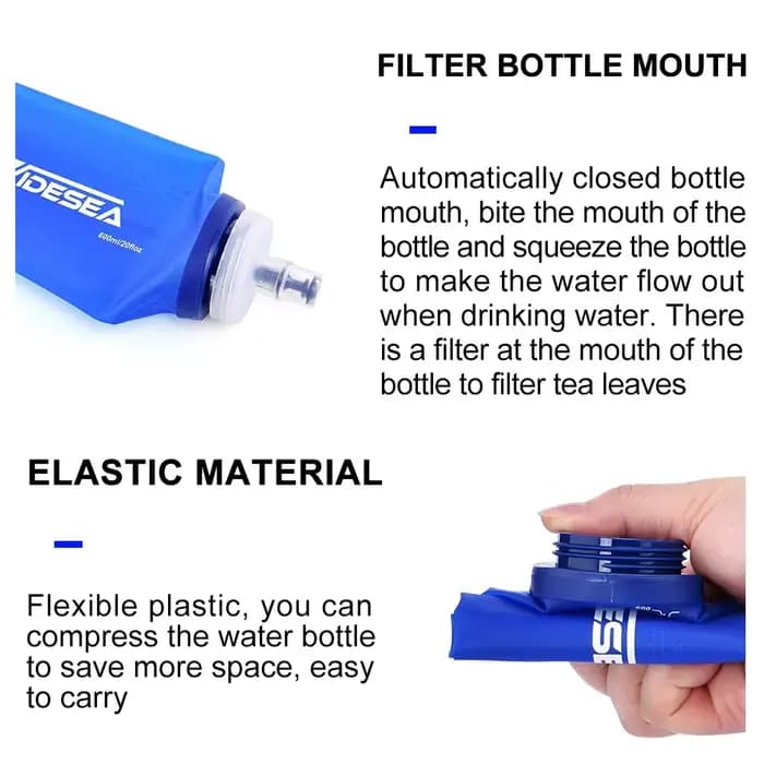 Bouteille d'Eau Douce Pliable pour Camping