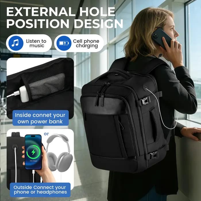 Ryanair 40x30x20 sac de cabine à bagages, 40x30x20 sac hommes femmes 15.6 pouces pochette d'ordinate
