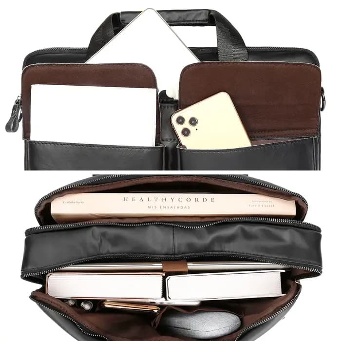 JOYIR – porte-documents en cuir véritable pour hommes