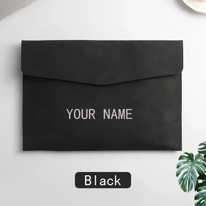 Sac de fichiers d'affaires en cuir avec LOGO personnalisé A4