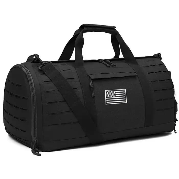 Sac de sport tactique de 40L pour hommes, sac de voyage, sac de fitness avec compartiment à chaussures, sac de basket-ball, sac de week-end pour activités de plein air