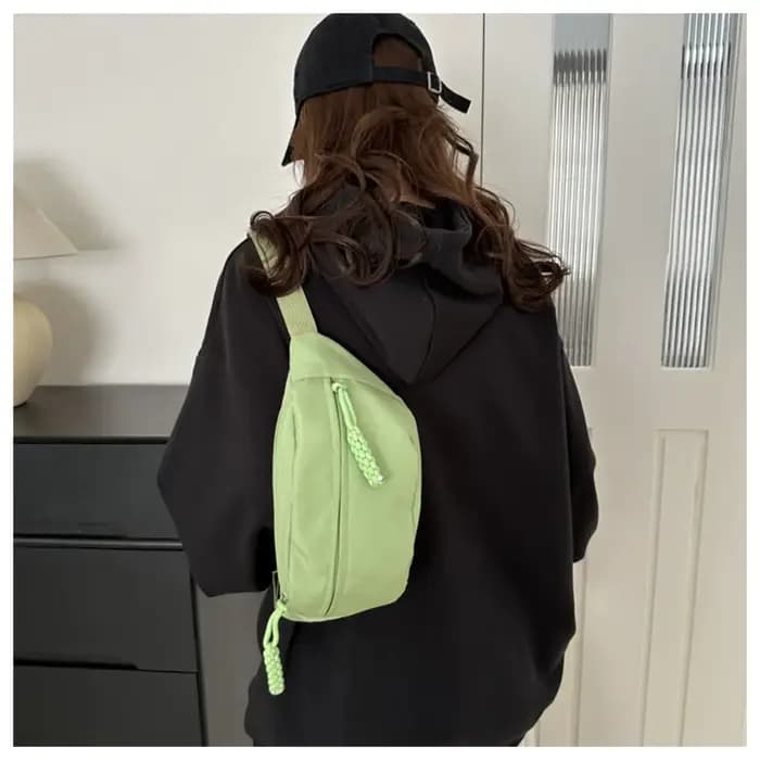 Sac de taille en toile demi-lune pour femme