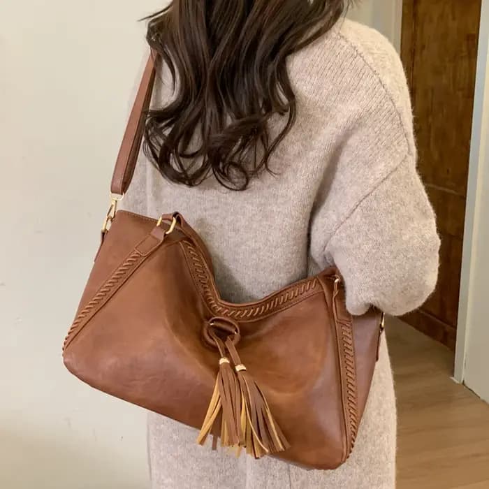 Sac de trajet Vintage en cuir Pu pour femmes