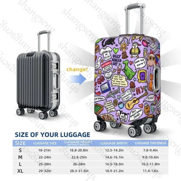 Housse de protection élastique pour bagages