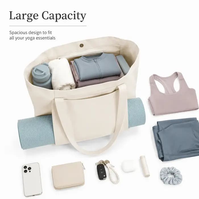 Sac de transport pour tapis de yoga avec support externe – Sac à bandoulière grande capacité pour la gym et le fitness