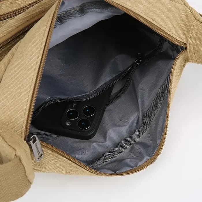 Sac à bandoulière en toile pour hommes – Sac messager élégant pour les voyages décontractés et l'utilisation quotidienne