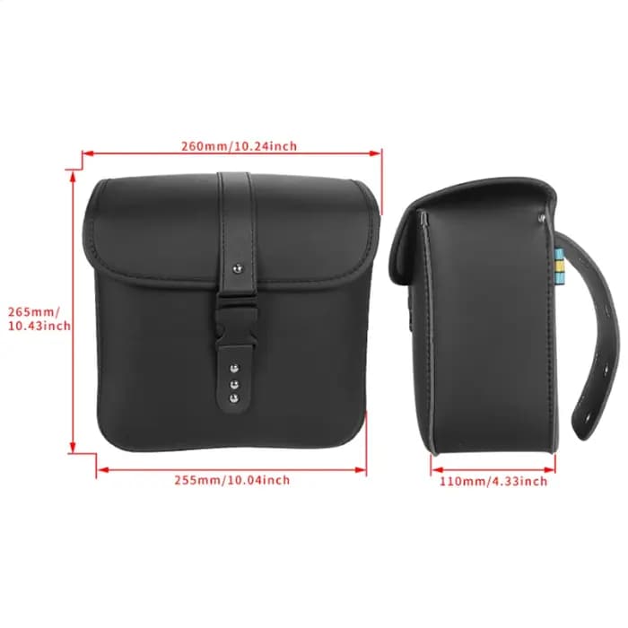 Sacoche de selle en cuir PU pour moto