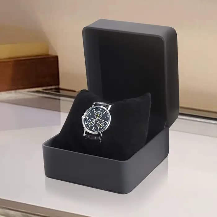 Étui de présentation pour montre individuelle avec sac à main en cuir PU, boîte de rangement pour bijoux et montres, emballage haut de gamme pour montres