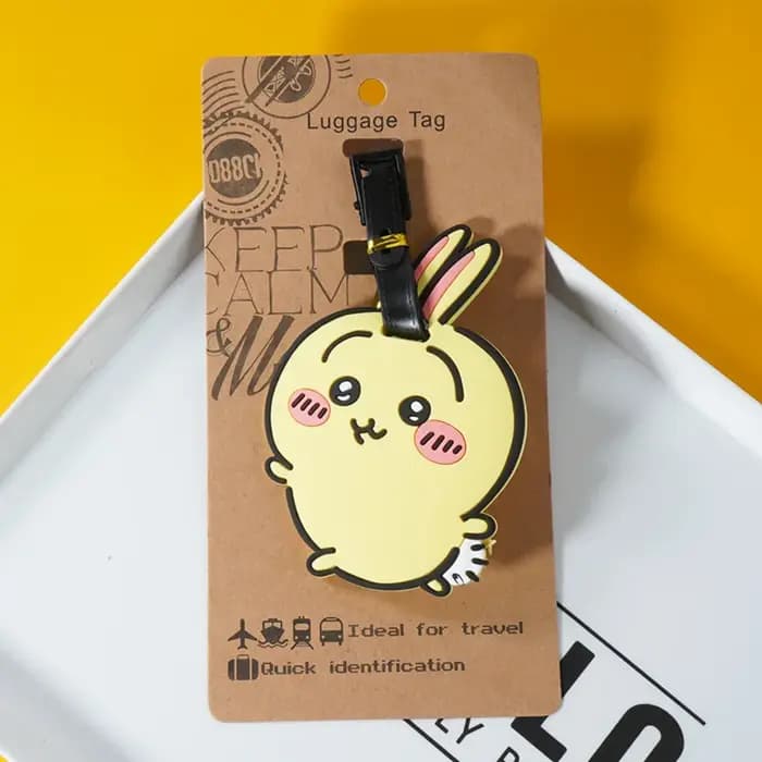 Étiquette de bagage Kawaii Chiikawa - Étiquette de dessin animé mignonne Usagi/Hachiware, porte-adre
