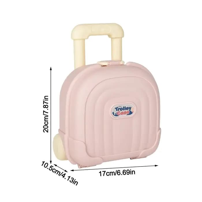 Coffret de rangement mini valise avec poignée rétractable