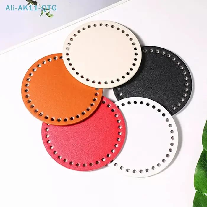 Nouveau fond de sac tricoté en cuir PU à fond rond