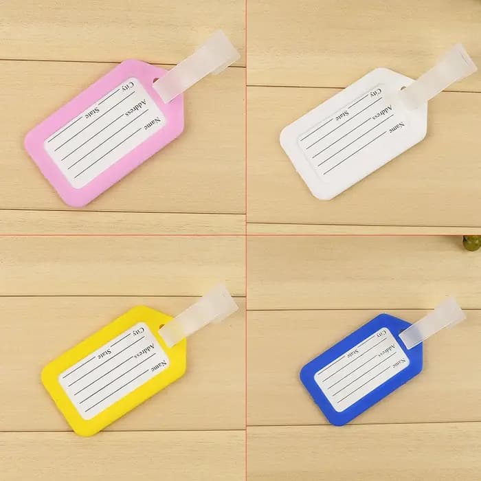 Étiquette de bagage en plastique pour hommes et femmes