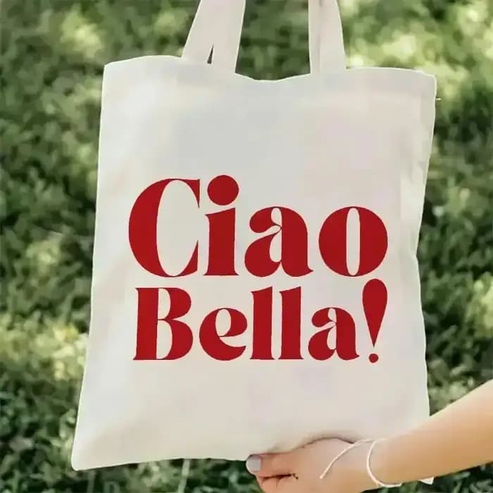 Sac fourre-tout Ciao Bella grande capacité, sacs de shopping spacieux, matériau pour les courses, le