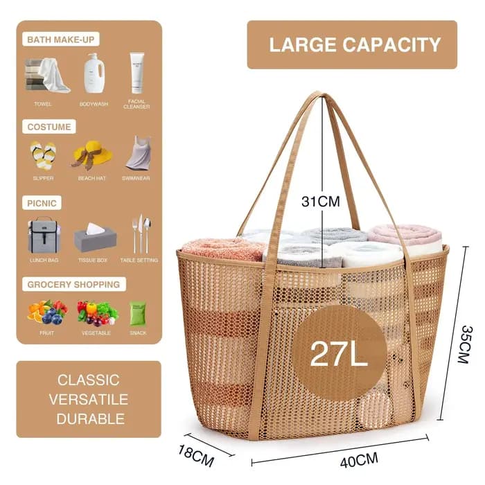 Sac fourre-tout en maille pour femme