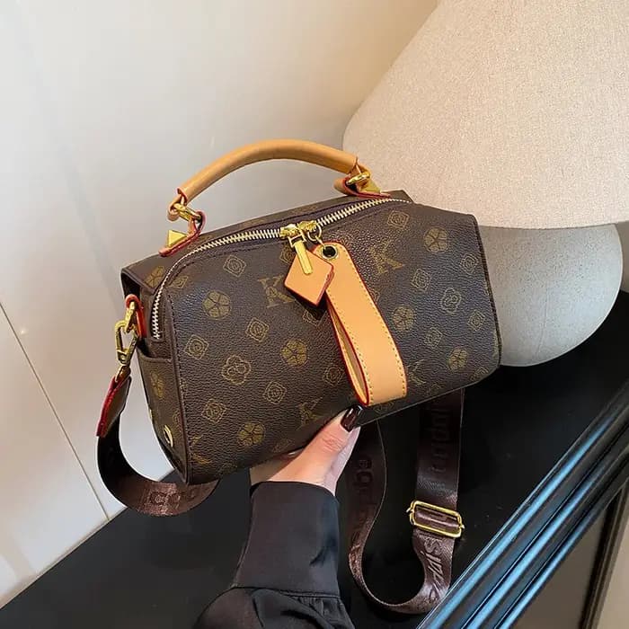 Sac Monogramme Vintage Rigide 2-en-1 Spacieux et Léger pour le Bureau