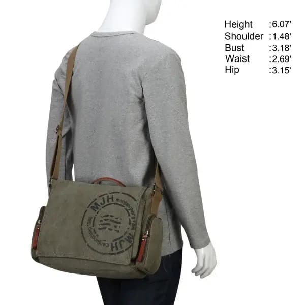 Sacs de messager pour hommes sac à bandoulière en toile mode