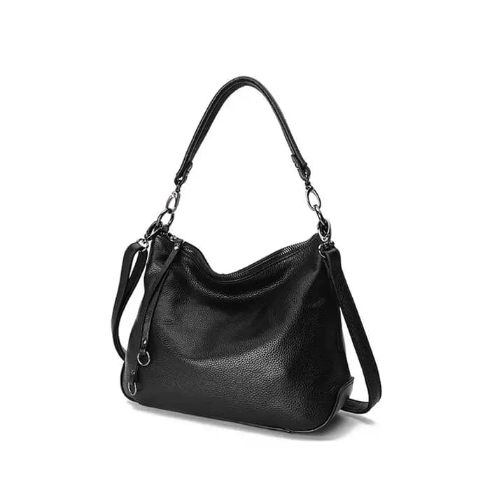 Hobo-Sac messager en cuir véritable pour femme, 100% peau de vache véritable, sac initié en cuir vér