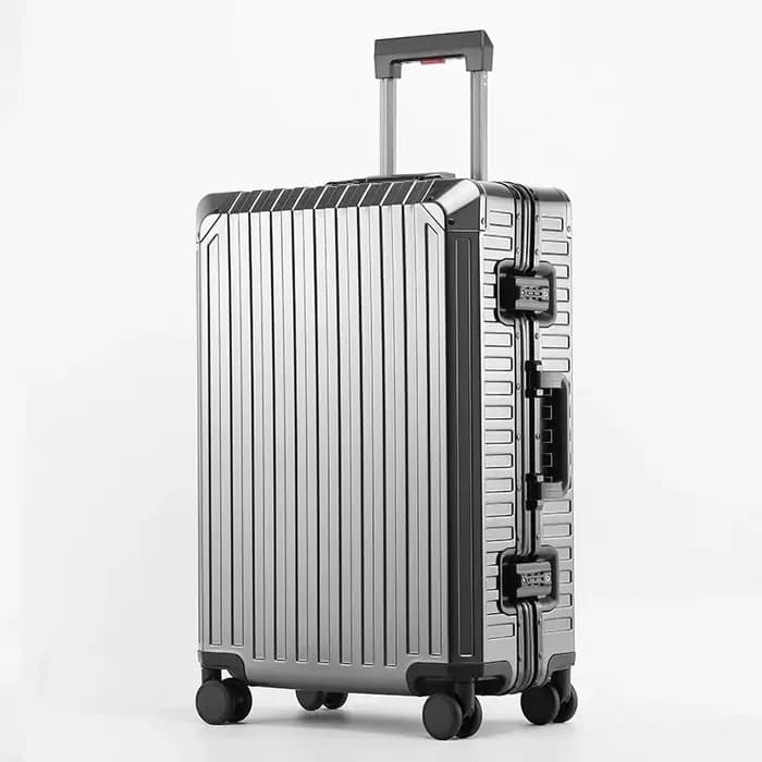 Nouvelle valise à roulettes haut de gamme en aluminium-magnésium 100 %