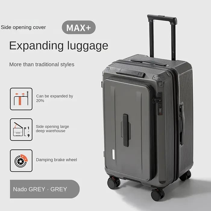 34 pouces grande capacité bagages ouverture latérale cinq roues 20