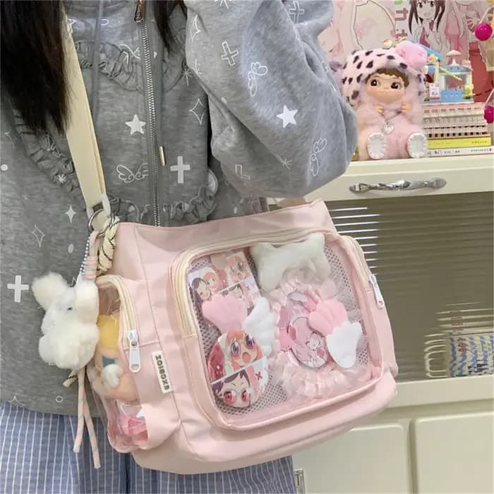 Sac bandoulière transparent tendance pour filles