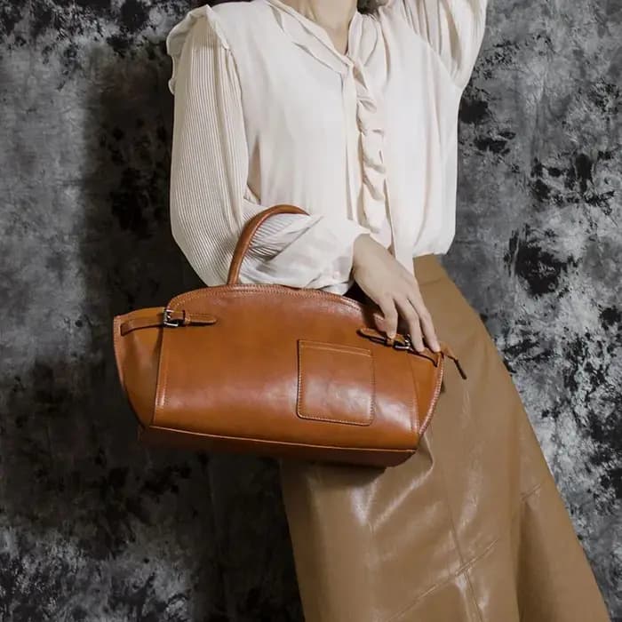 Sac de bowling Boston en cuir haut de gamme
