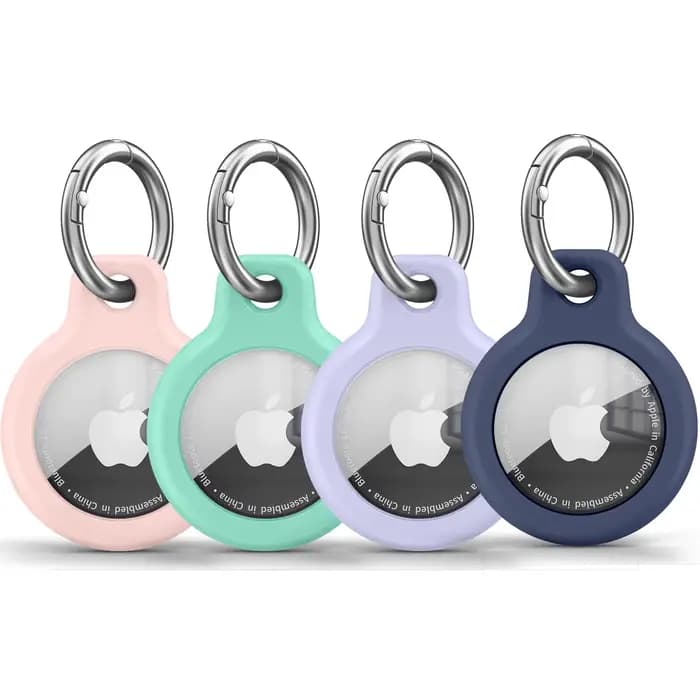 Housse en TPU pour support Apple Air Tag avec porte-clés