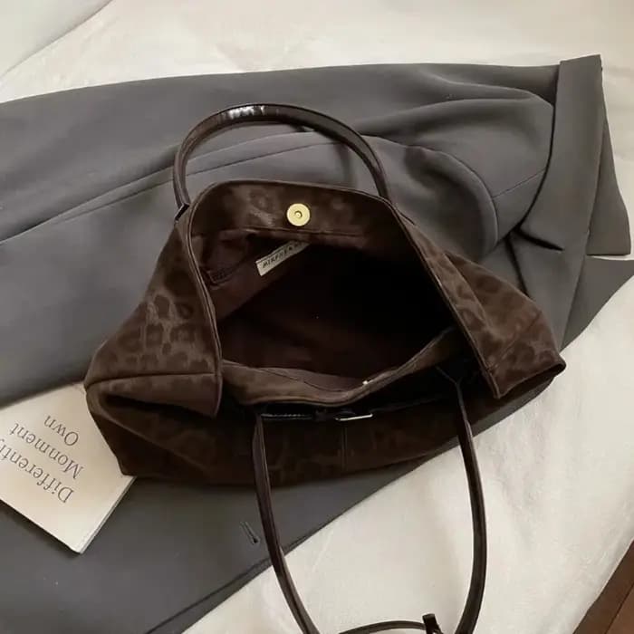 Sacs à bandoulière en cuir PU imprimé léopard pour femmes 2026 – Sac fourre-tout de luxe tendance de marque de créateur
