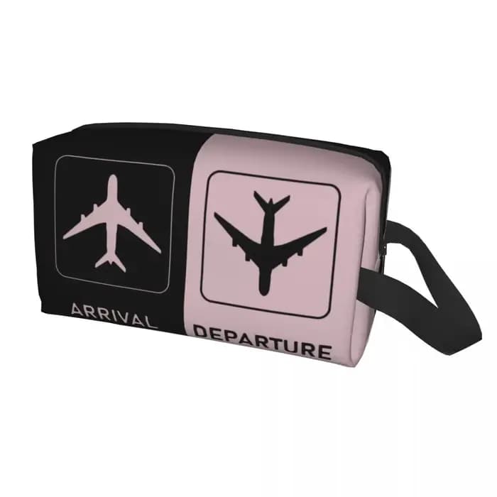 Trousse de toilette de voyage personnalisée pour les arrivées et les départs d'avion, trousse de maq